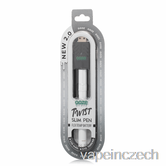 Ooze Slim Twist Pen 2.0 Flex Temp Battery Ghost White Vape Pero